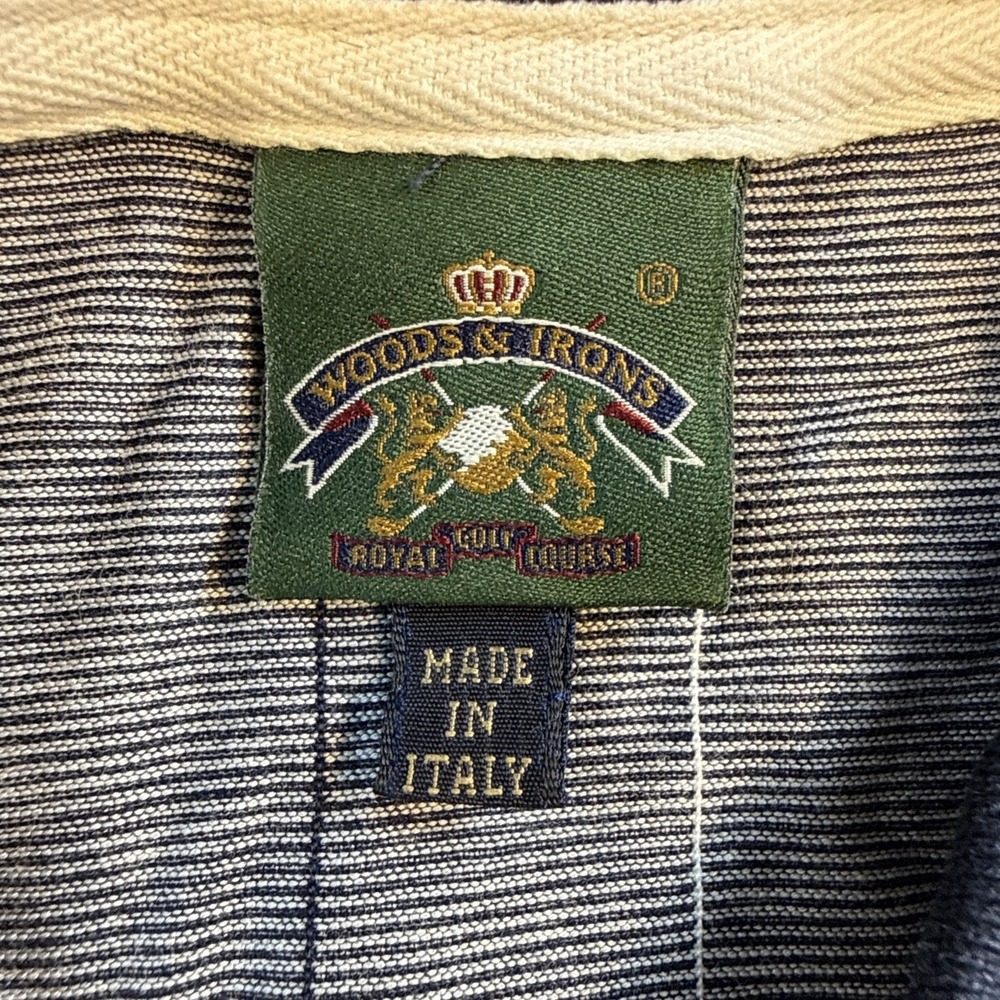 Wood and Irons Polo Golf Shirt MENS LRG  ST. ANDREWS  100% Cotton Made in Italy - Picture 4 of 9